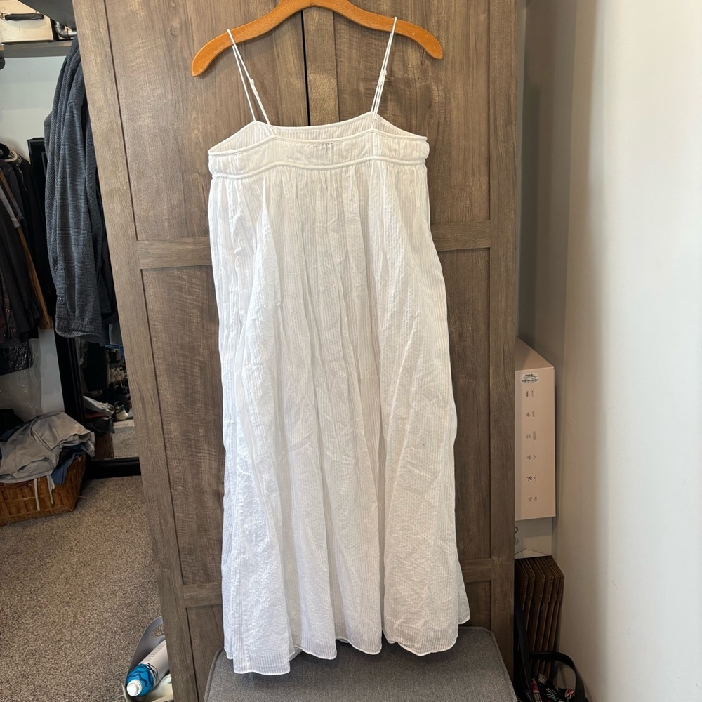 AYR small White MIDI Dress flowy beachy resort